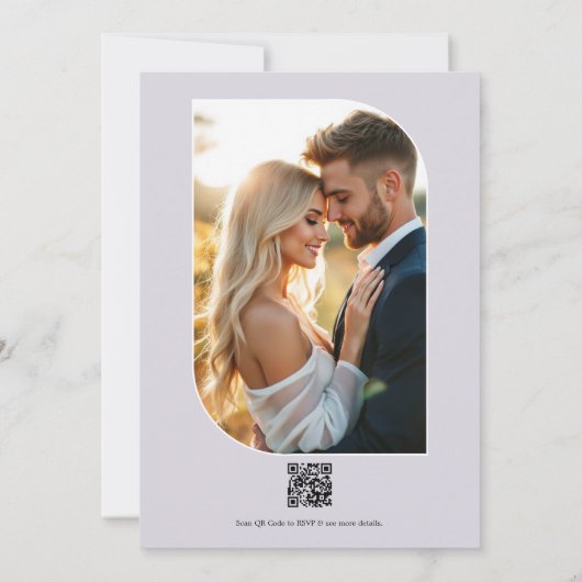 Lavender, Blush & Mint Floral Wedding Einladung (Rückseite)