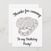 Lavender boa Happy B-day Dankeskarte (Vorne/Hinten)