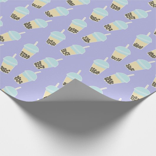 Lavender Boba Tea Geschenkpapier (Ecke)