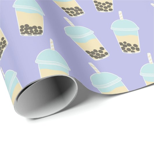 Lavender Boba Tea Geschenkpapier (Rolleneckpunkt)