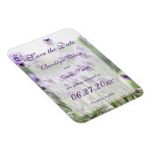 Lavender Bohemisch Wedding Speichern Sie die Datum Magnet (Rechte Seite)