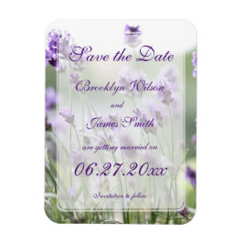 Lavender Bohemisch Wedding Speichern Sie die Datum Magnet