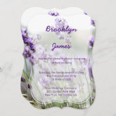 Lavender Bohemische Einladung zur Hochzeit (Vorne/Hinten)
