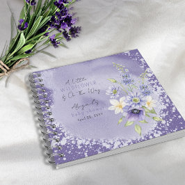 Lavender Boho A Little Wildblume Baby Guest Book Notizblock