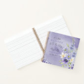 Lavender Boho A Little Wildblume Baby Guest Book Notizblock (Innenseite)
