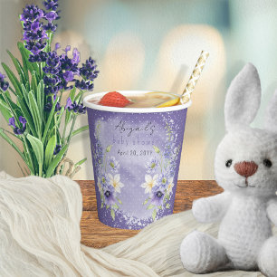 Lavender Boho A Little Wildflower Baby Shower Pappbecher