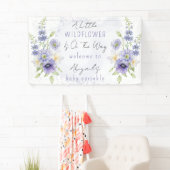 Lavender Boho Eine kleine Wildblume Baby Sprinkle Banner (Insitu)