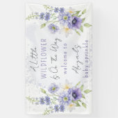 Lavender Boho Eine kleine Wildblume Baby Sprinkle Banner (Vertikal)