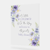 Lavender Boho Eine kleine Wildblume Babydusche Acrylschild (Winkel)