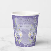Lavender Boho Eine kleine Wildblume Babydusche Pappbecher (Vorderseite)