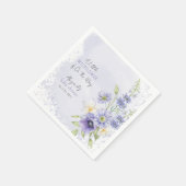 Lavender Boho Eine kleine Wildblume Babydusche Serviette (Ecke)