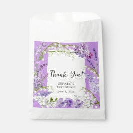 Lavender Boho Florals individuelle Baby-Dusche Geschenktütchen