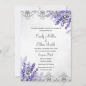 Lavender boho Hochzeit Einladung Wasserfarbe (Vorderseite)