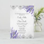 Lavender boho Hochzeit Einladung Wasserfarbe (Stehend Vorderseite)