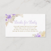 Lavender Boho Pampas Girl Duschbücher anfordern Begleitkarte (Vorderseite)