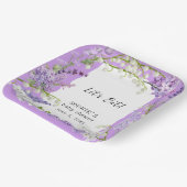 Lavender Boho Watercolor Florals Baby Dusche Pappteller (Gewinkelt)