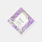 Lavender Boho Watercolor Florals Baby Dusche Serviette (Ecke)