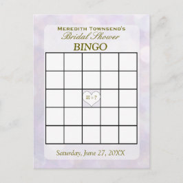 Lavender Bokeh | Bingokarte Einladungspostkarte