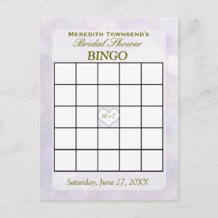 Lavender Bokeh   Bingokarte Einladungspostkarte