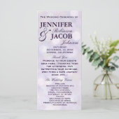 Lavender Bokeh Highlights Hochzeitsprogramm Programm (Stehend Vorderseite)