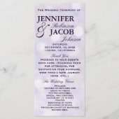 Lavender Bokeh Highlights Hochzeitsprogramm Programm (Vorderseite)
