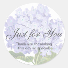 Lavender Botanical Birthday Elegante Vielen Dank Runder Aufkleber