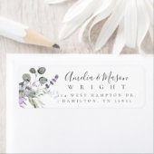 Lavender Botanical Elegant Script Return Address  (Insitu)