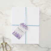 Lavender Botanical Floral Lila Green Wedding Geschenkanhänger (Mit Garn)