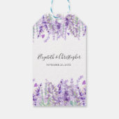 Lavender Botanical Floral Lila Green Wedding Geschenkanhänger (Rückseite)