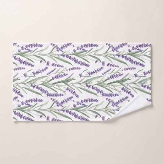Lavender Botanical Pattern Handtuch (Handtuch)