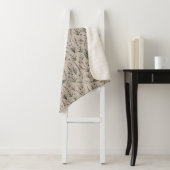 Lavender Botanical Pattern Sherpa Blanket Sherpadecke (Beispiel)