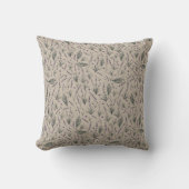 Lavender Botanical Pattern Throw Pillow Kissen (Vorderseite)