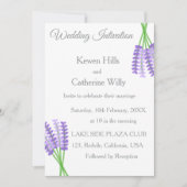 Lavender Botanical Wedding Invitation Einladung (Vorderseite)