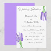 Lavender Botanical Wedding Invitation Einladung (Vorne/Hinten)