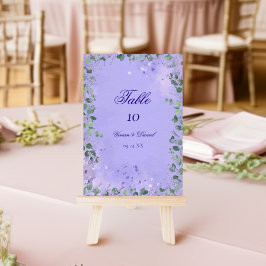 Lavender Botanical Wedding Tischnummer Card