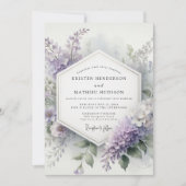 Lavender Botanical Whimsy Wedding Einladung (Vorderseite)