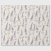 Lavender Botanical Wrapping Paper – Vintage Floral Geschenkpapier (Flach)