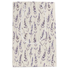 Lavender Botanical Wrapping Paper – Vintage Floral Mittlere Geschenktüte