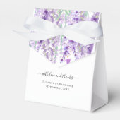 Lavender Botanische Grüne Lila Grüne Hochzeit Geschenkschachtel (Vorderseite)