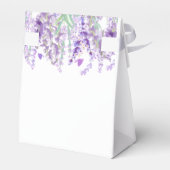 Lavender Botanische Grüne Lila Grüne Hochzeit Geschenkschachtel (Rückseite)