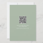Lavender Botanische Hochzeitseinladung mit QR-Code Einladung (Rückseite)