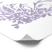 Lavender Botanischer Bogen-Garten-Hochzeits-Zeitpl Poster (Ecke)