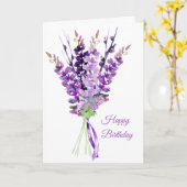 Lavender Bouquet Birthday Card Karte (Gelbe Blume)