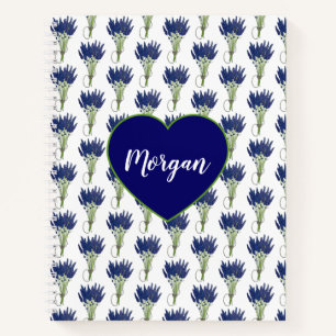 Lavender Bouquet Lila Blume Blumendruck Notizblock