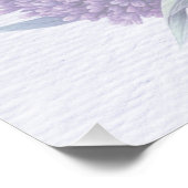 Lavender Bouquet Lila Wedding Timeline Poster (Ecke)