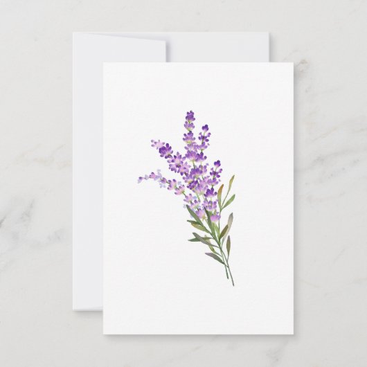 Lavender Bouquet Wreath Wedding Speichern Sie die Save The Date (Rückseite)