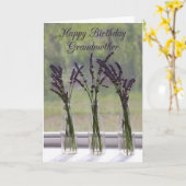 Lavender Bouquets Großmutter Happy Birthday Karte (Gelbe Blume)
