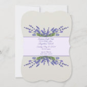 Lavender Bouquets Muttertagsmutter im Schwiegerelt Einladung (Rückseite)