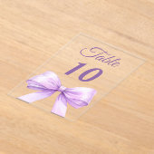 Lavender bow acrylic table number sign acryleinladungen (Ablage )