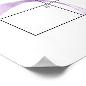 Lavender Bow Baby Showrate Terminkalender Poster (Ecke)